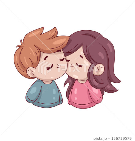 Illustration of kiss Illustration of kiss 136739579