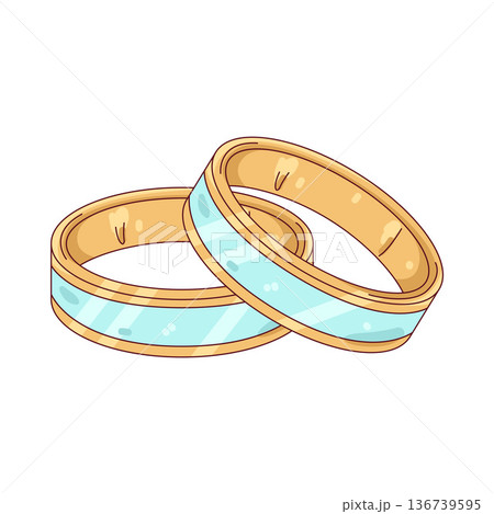 Illustration of Wedding rings 136739595