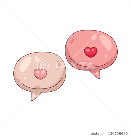 Illustration of love chat Illustration of love chat 136739620