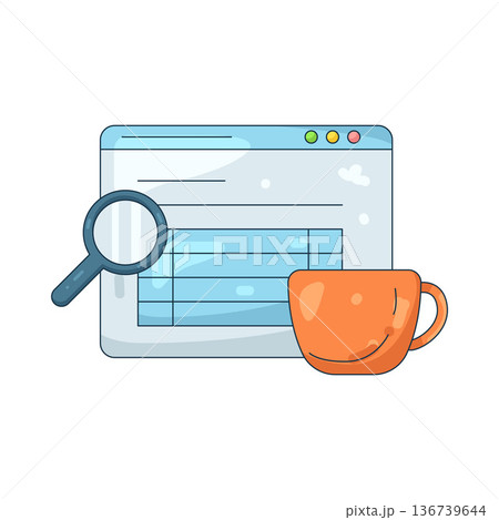 Illustration of digital data table 136739644
