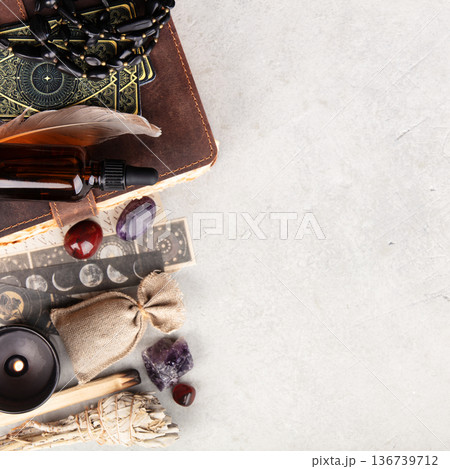 Mystical Spiritual Tools with Journal and Healing Accessories Mystical Spiritual Tools with Journal and Healing Accessories 136739712