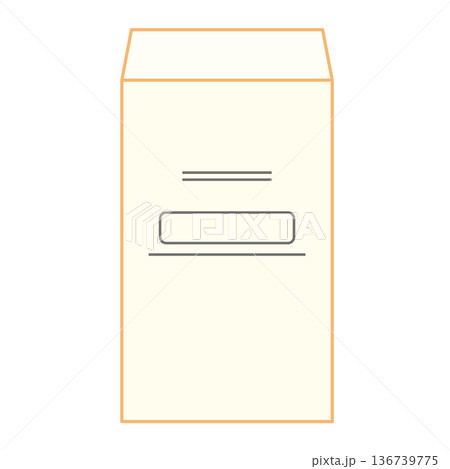 シンプルなビジネス用封筒のイメージイラスト 136739775