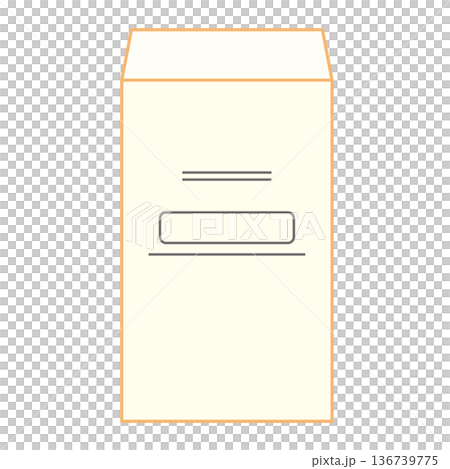 シンプルなビジネス用封筒のイメージイラスト 136739775