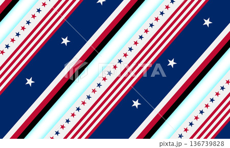 Diagonal USA Patriotic Stripes and Stars Background Pattern Diagonal USA Patriotic Stripes and Stars Background Pattern 136739828