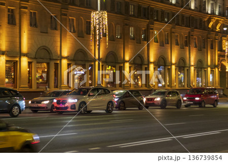 02.02.2026 - Minsk, Belarus - Streets of a night city 02.02.2026 - Minsk, Belarus - Streets of a night city 136739854
