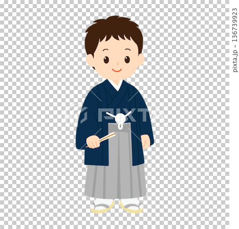 袴姿の男の子 136739923