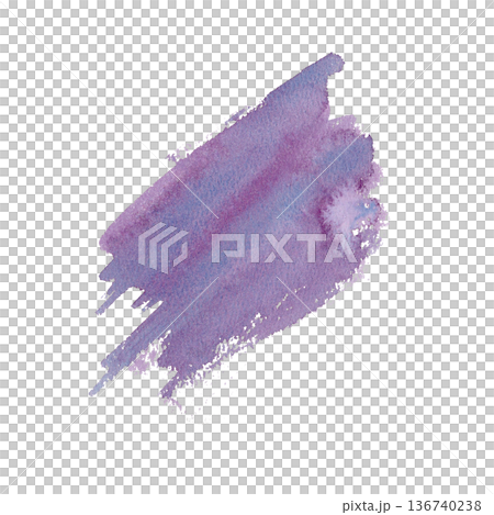Expressive diagonal purple watercolor stroke made with washes,sweeping motion.Dynamic and organic abstract background for artistic projects,atmospheric designs,and creative media 136740238