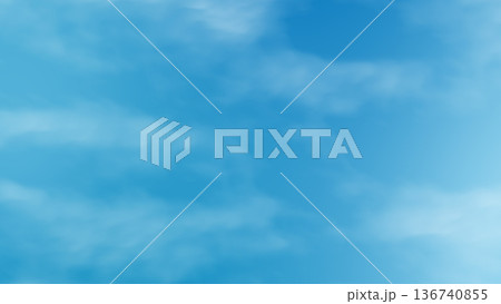 Light blue sky with blurred clouds 136740855