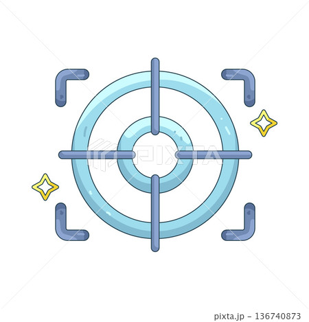 Illustration of crosshair  136740873