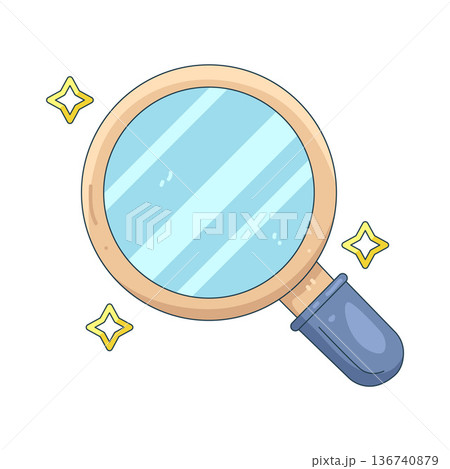 Illustration of magnifying glass 136740879