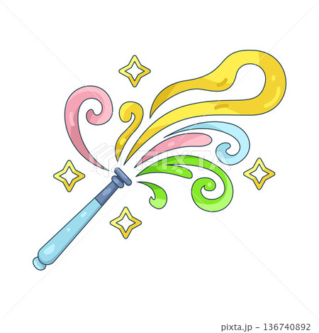 Illustration of magic wand Illustration of magic wand 136740892