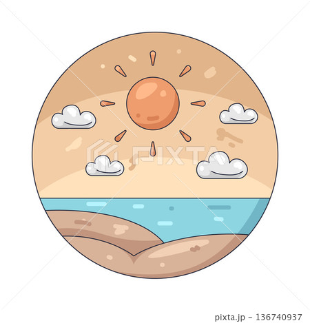 Illustration of Noon time Illustration of Noon time 136740937