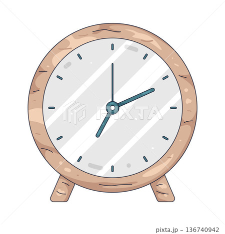 Illustration of desk clock Illustration of desk clock 136740942