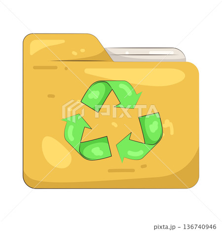 Illustration of recycle folder Illustration of recycle folder 136740946