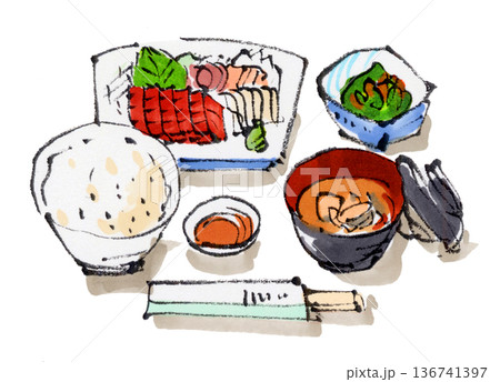 刺し身定食  136741397