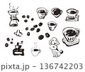 コーヒー墨絵2 136742203