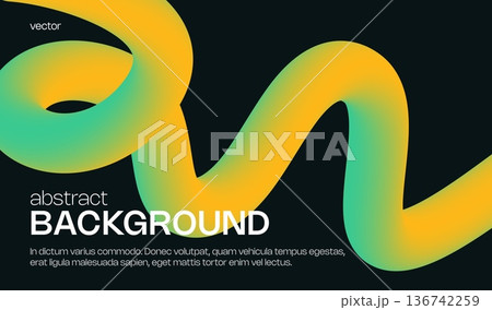 Abstract 3d line gradient background with motion and design fluid element. Wavy ribbon shape with color curve dynamic modern spiral. Wave backdrop with liquid swirl. Abstract 3d line gradient background with motion and design fluid element. Wavy ribbon shape with color curve dynamic modern spiral. Wave backdrop with liquid swirl. 136742259