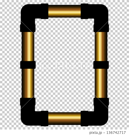 Luxurious piping frame in black and gold Luxurious piping frame in black and gold 136742717