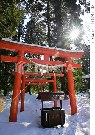 越中一宮高瀬神社の冬景色 越中一宮高瀬神社の冬景色 136743138
