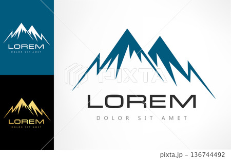 mountains vector logo 136744492