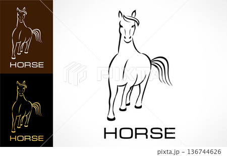 Horse logo. Vector illustration 136744626