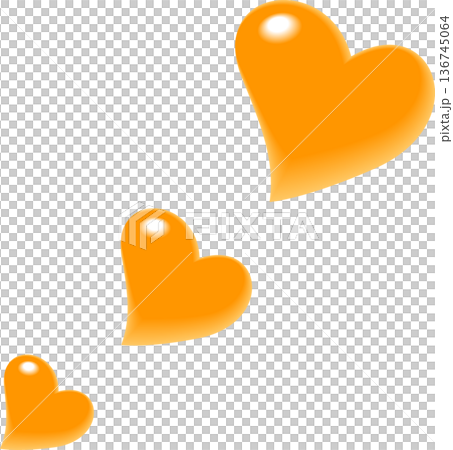 Orange plump heart Orange plump heart 136745064