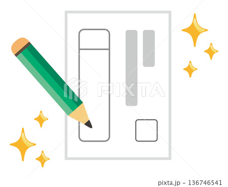 投票用紙のイラスト　選挙アイコン 136746541