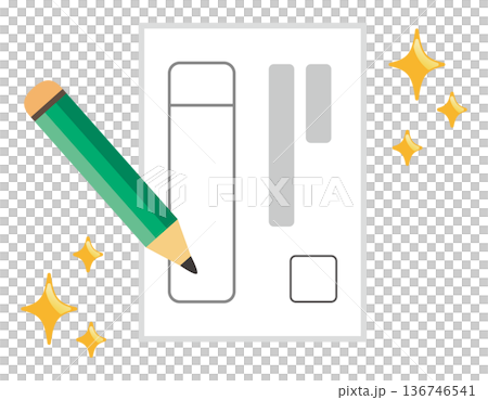 投票用紙のイラスト　選挙アイコン 136746541