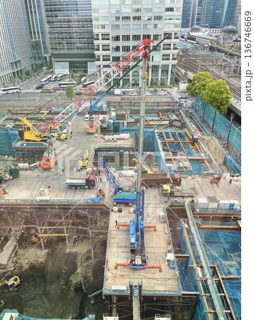工事現場の風景 工事現場の風景 136746669
