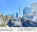 神田川の工事の風景 136746672