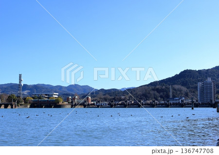 大津市南郷の瀬田川洗堰 136747708