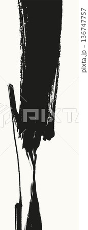 Abstract Black and White Ink Brush Strokes 136747757