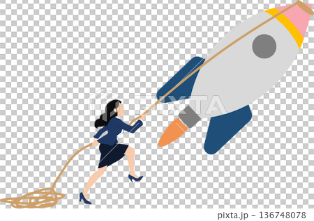 目標達成へのロードマップのイラスト 目標達成へのロードマップのイラスト 136748078