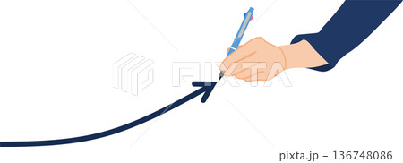 目標達成へのロードマップのイラスト 136748086