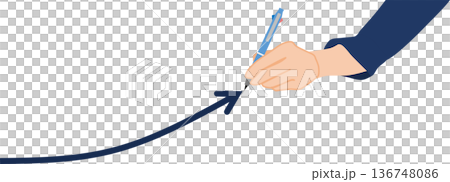 目標達成へのロードマップのイラスト 136748086