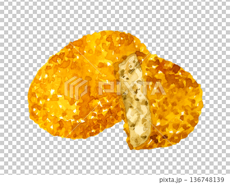 Croquette - Hand-drawn watercolor illustration of food and cuisine Croquette - Hand-drawn watercolor illustration of food and cuisine 136748139