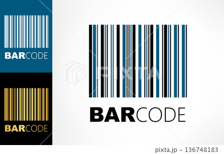 Barcode logo. Bar code vector Barcode logo. Bar code vector 136748183