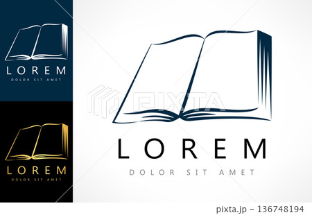 Book logo vector design. Education logo 136748194