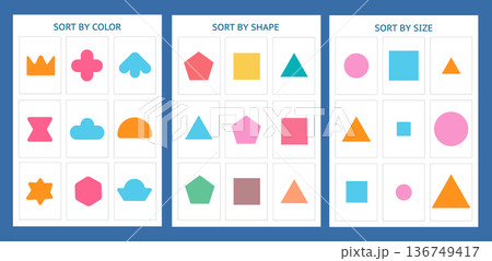 Sorting Activity Printable Bundle Color Shape Size 136749417