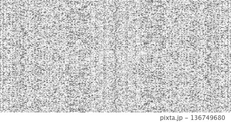 Abstract black and white scan glitch texture. Distressed vector background with noise, scanner error lines and digital interference. Rough grainy surface for grunge poster and techno aesthetic. Abstract black and white scan glitch texture. Distressed vector background with noise, scanner error lines and digital interference. Rough grainy surface for grunge poster and techno aesthetic. 136749680