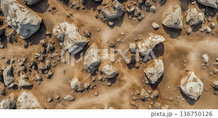 Texture rocks and cliffs background, geology theme, AI generated 136750126