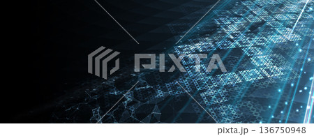 Ukrainian moderm technology background for science and business theme 136750948