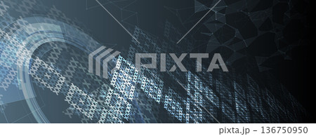 Ukrainian moderm technology background for science and business theme 136750950