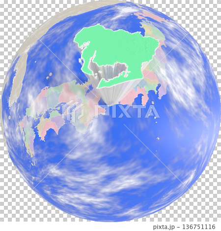 A planet-like map of Aichi Prefecture seen from above the Earth A planet-like map of Aichi Prefecture seen from above the Earth 136751116