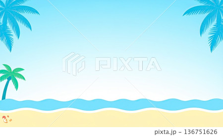 《AI画像》夏のリゾートビーチイメージ 136751626