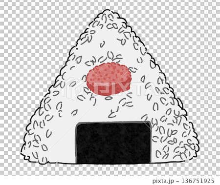 たらこのおにぎりのイラスト 136751925