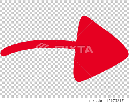 Illustration of a single-line hand-drawn arrow (red) Illustration of a single-line hand-drawn arrow (red) 136752174