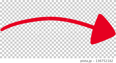 Illustration of a single-line hand-drawn arrow 9 (red) Illustration of a single-line hand-drawn arrow 9 (red) 136752182