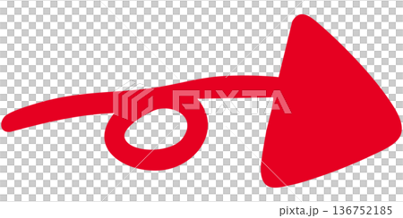 Illustration of a single-line hand-drawn arrow 12 (red) Illustration of a single-line hand-drawn arrow 12 (red) 136752185