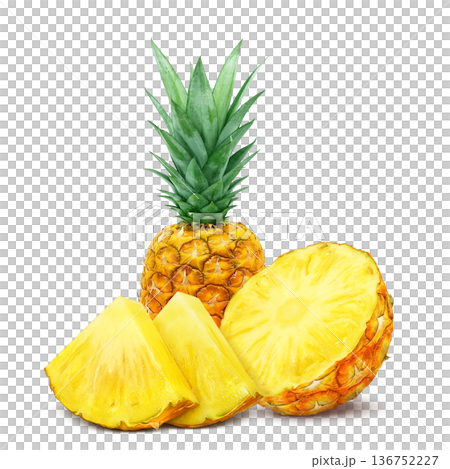 Pineapple illustration pineapple realistic 136752227